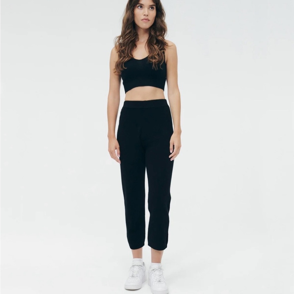 NWT NAADAM Signature Cashmere Cropped Pant 🖤 black medium